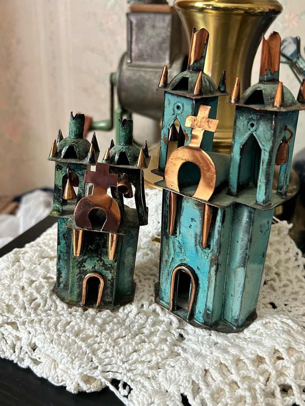 Peruvian folk art church mini